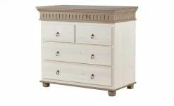 Kommode Bornholm | Kiefer Weiß / Kiefer lavafarben