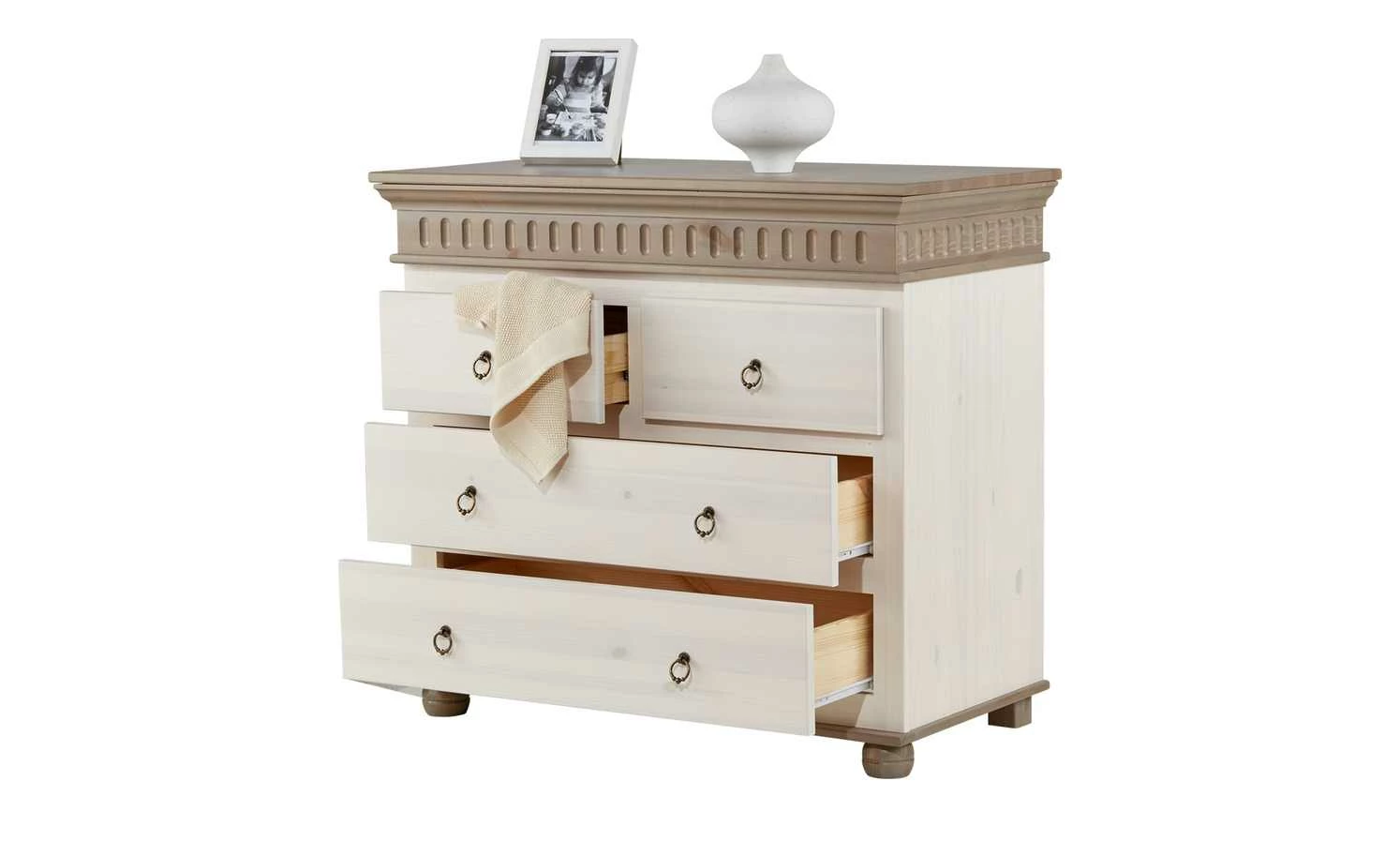 Kommode Bornholm | Kiefer Weiß / Kiefer lavafarben 3 Kommode Bornholm | Kiefer Weiß / Kiefer lavafarben – Bild 3