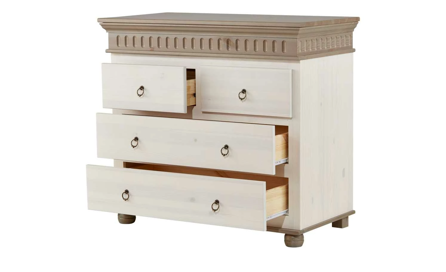 Kommode Bornholm | Kiefer Weiß / Kiefer lavafarben 4 Kommode Bornholm | Kiefer Weiß / Kiefer lavafarben – Bild 4