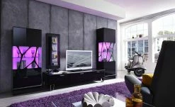 LEONARDO TV-Unterteil Cube | Schwarz Füße