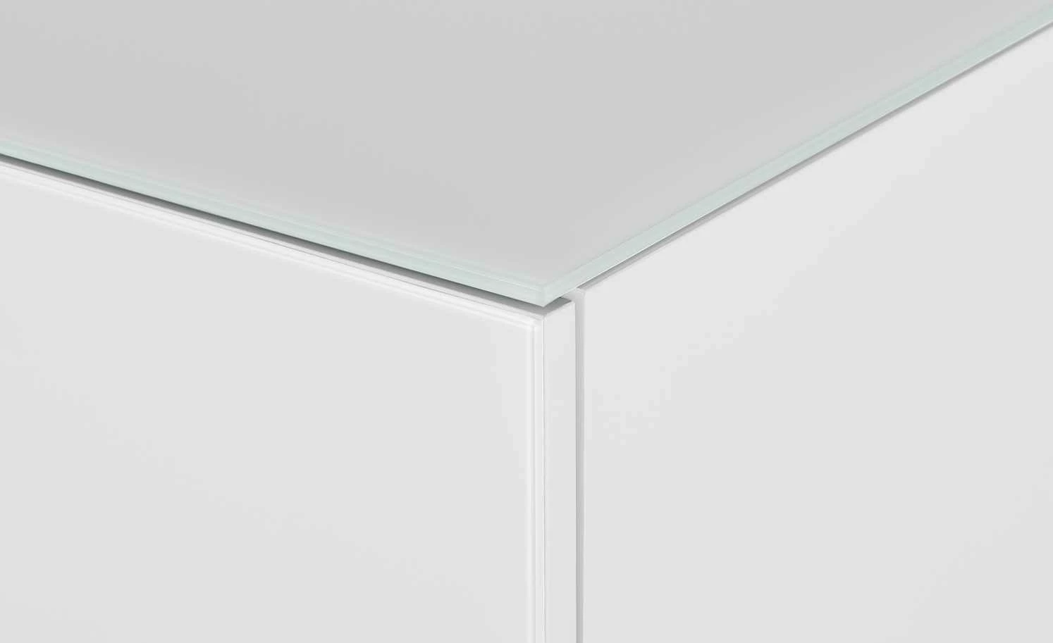 LEONARDO TV-Unterteil Cube | Weiß Sockel 2 LEONARDO TV-Unterteil Cube | Weiß Sockel – Bild 2