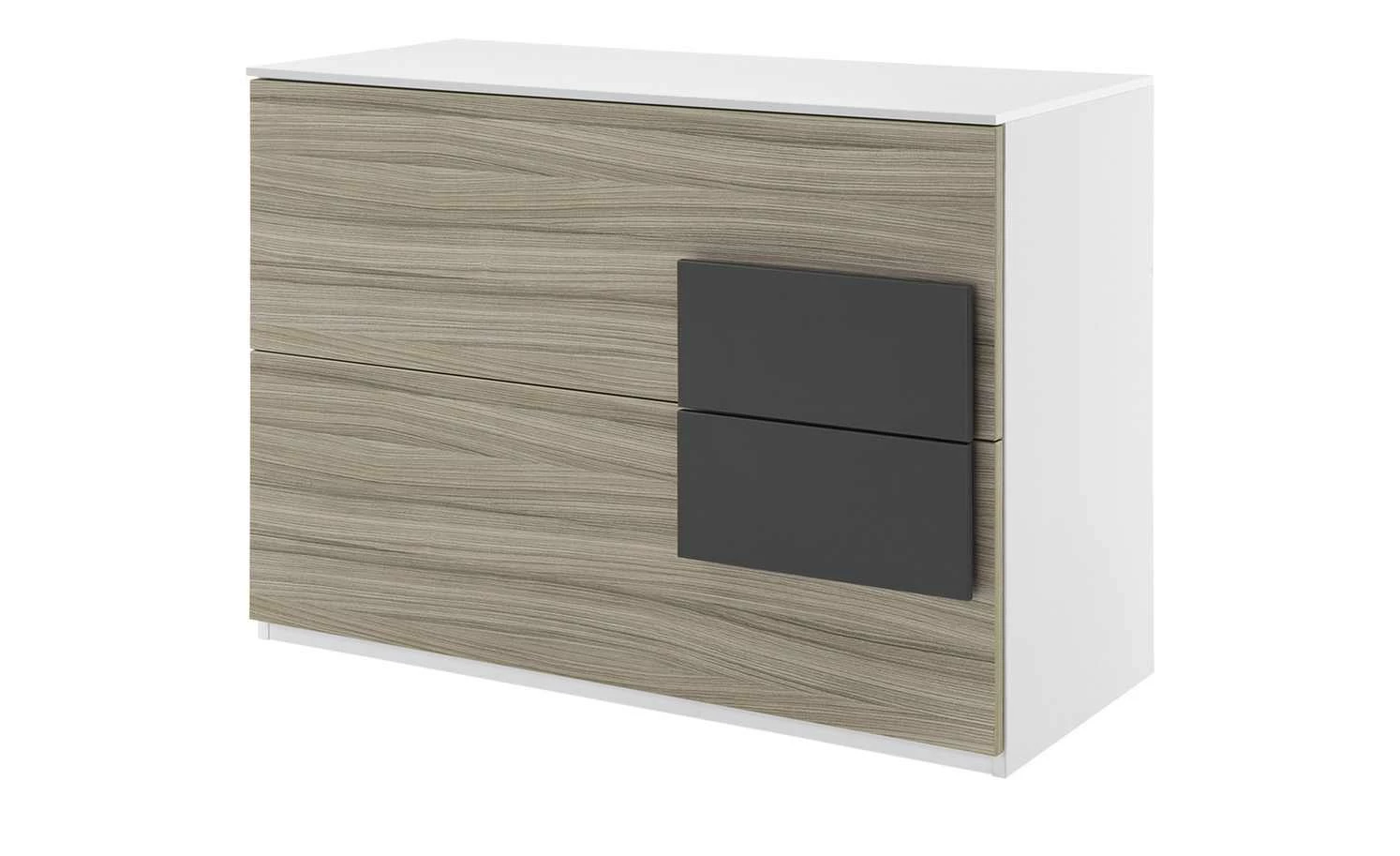 Kommode Holly | Treibholz (Nachbildung) / Weiß / Anthrazit 1 Kommode Holly | Treibholz (Nachbildung) / Weiß / Anthrazit