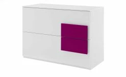 Kommode Holly | Weiß / Fuchsia