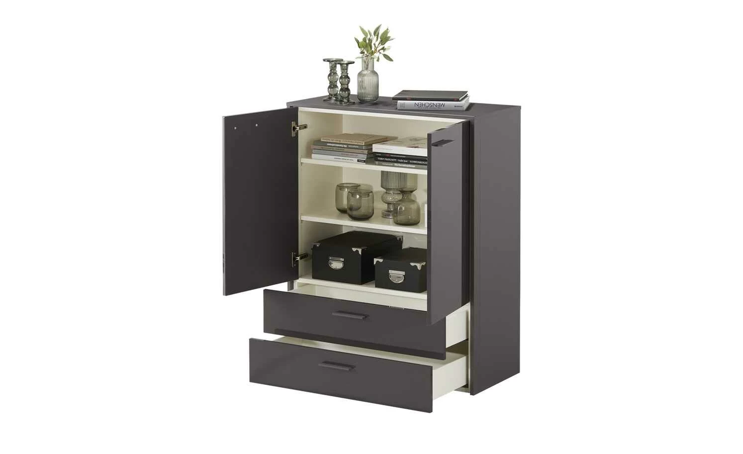 Wohnwert Kombikommode Cantara | Schiefer (Grau) 2 Wohnwert Kombikommode Cantara | Schiefer (Grau) – Bild 2