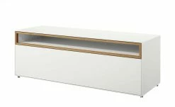 now! by hülsta Lowboard now! easy | Reinweiß / Natureiche (furniert) ohne Kabelführung