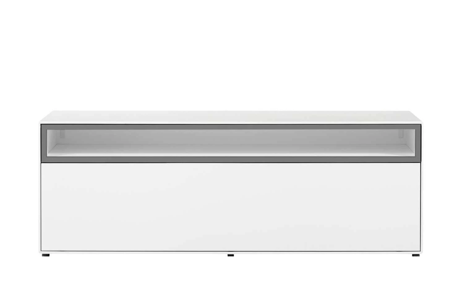 now! by hülsta Lowboard now! easy | Reinweiß / Grau ohne Kabelführung 1 now! by hülsta Lowboard now! easy | Reinweiß / Grau ohne Kabelführung