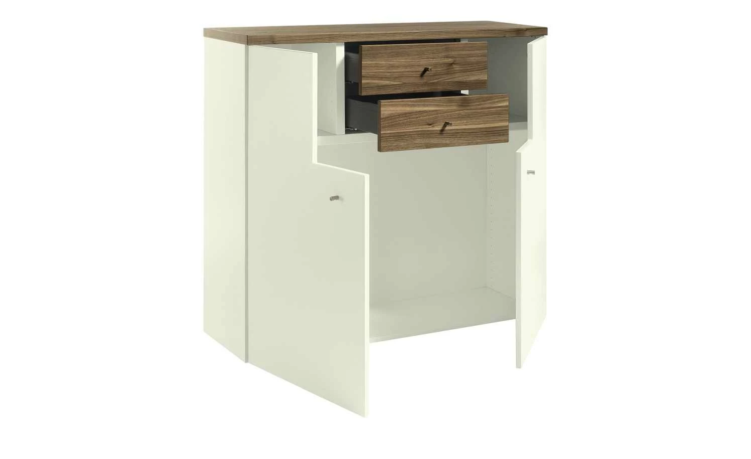 now! by hülsta Highboard hülsta now! time | Kernnussbaum / Weiß 2 now! by hülsta Highboard hülsta now! time | Kernnussbaum / Weiß – Bild 2