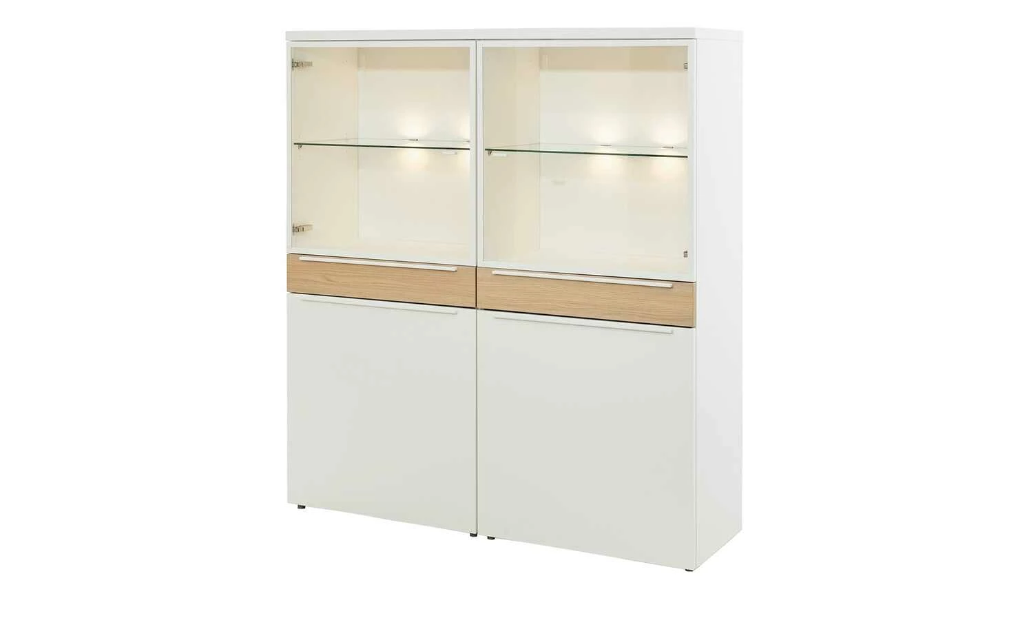 now! by hülsta Highboard now! touch | Reinweiß / Samteiche Natur (Nachbildung) 2 now! by hülsta Highboard now! touch | Reinweiß / Samteiche Natur (Nachbildung) – Bild 2