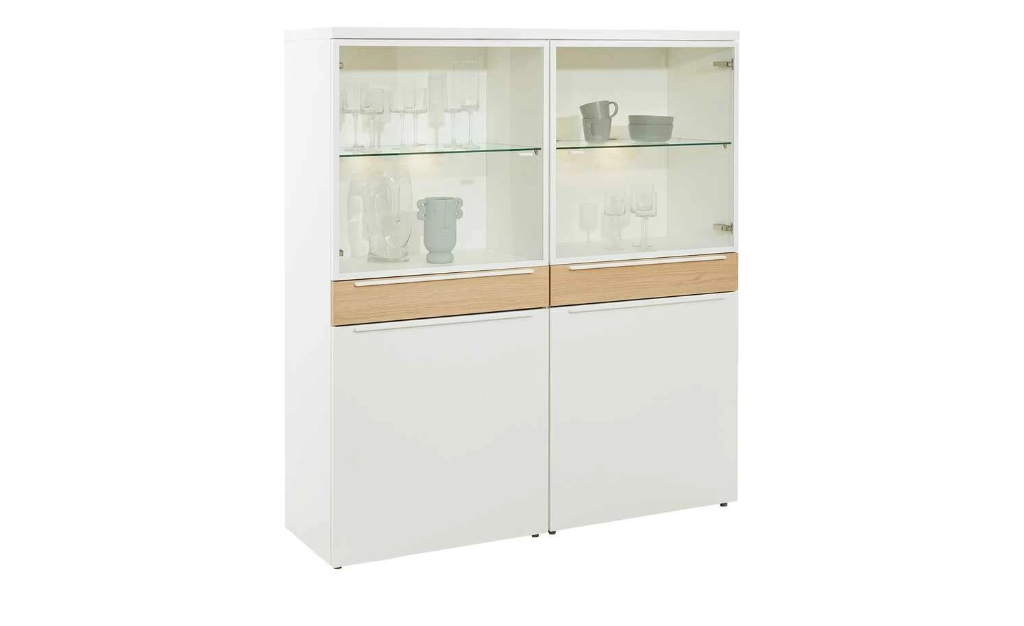 now! by hülsta Highboard now! touch | Reinweiß / Samteiche Natur (Nachbildung) 3 now! by hülsta Highboard now! touch | Reinweiß / Samteiche Natur (Nachbildung) – Bild 3