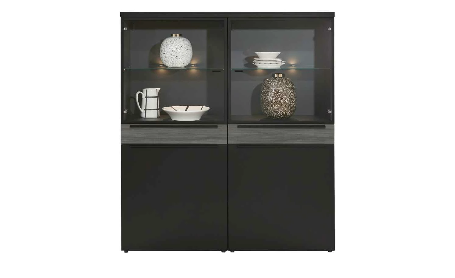 now! by hülsta Highboard now! touch | Schwarz / Samteiche Grau (Nachbildung) 6 now! by hülsta Highboard now! touch | Schwarz / Samteiche Grau (Nachbildung) – Bild 6