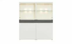 now! by hülsta Highboard now! touch | Reinweiß / Samteiche Grau (Nachbildung) -Kommode & Sideboards Verkäufe 11229776 6 202203222233