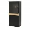 now! by hülsta Highboard now! touch | Schwarz / Samteiche Natur (Nachbildung) links