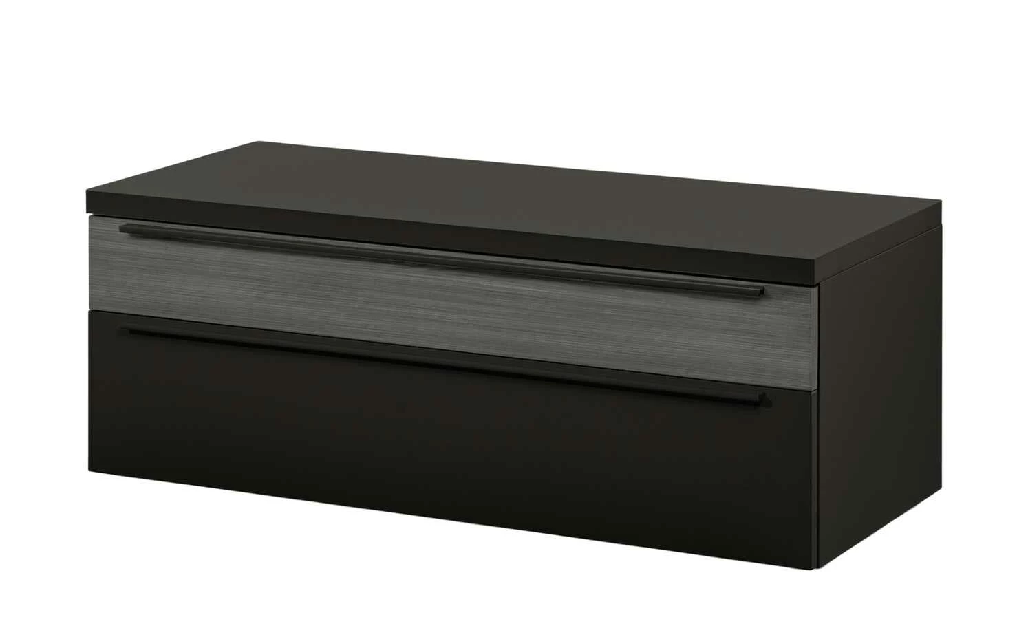 now! by hülsta Lowboard now! touch | Schwarz / Samteiche Grau (Nachbildung) 1 now! by hülsta Lowboard now! touch | Schwarz / Samteiche Grau (Nachbildung)