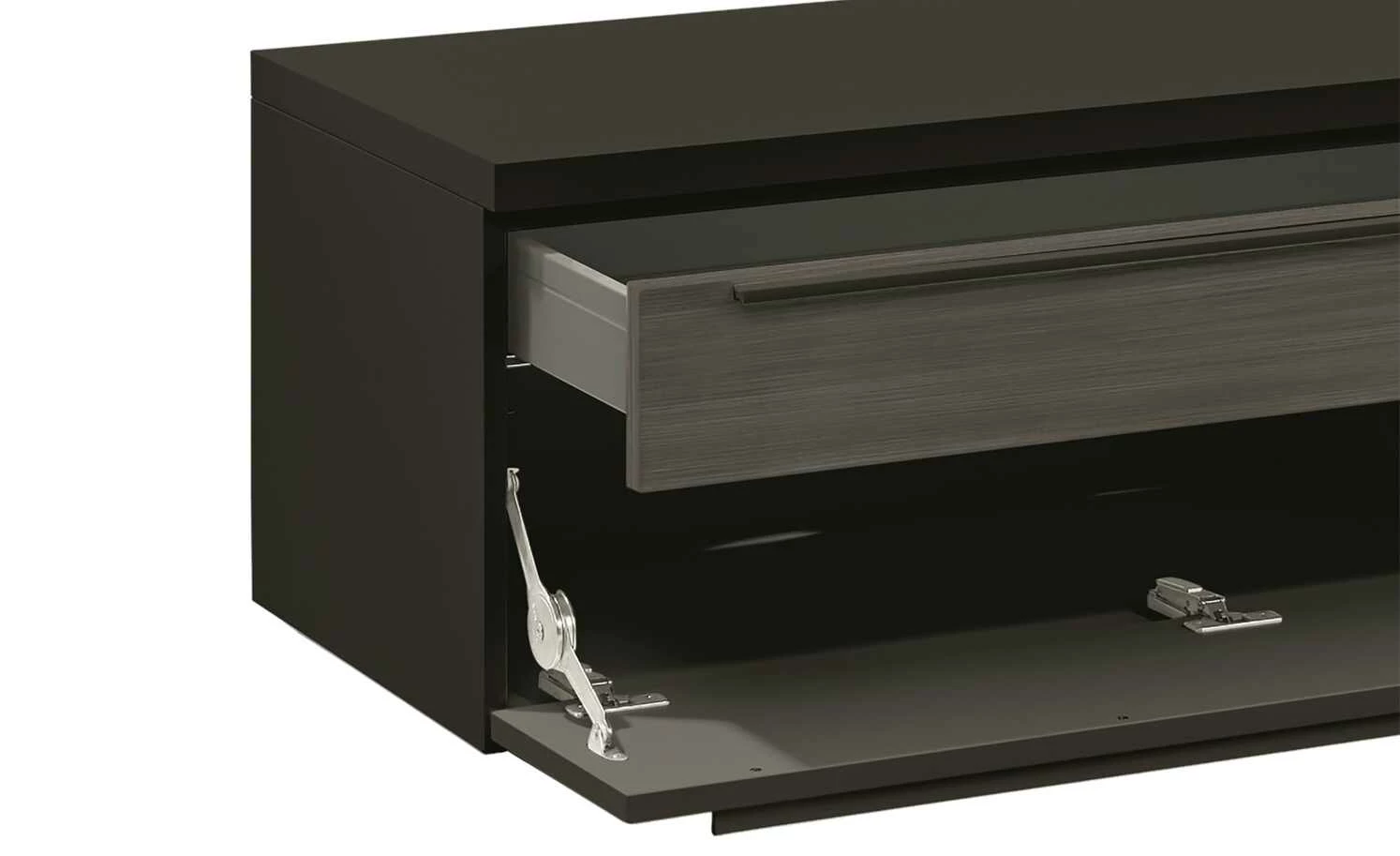 now! by hülsta Lowboard now! touch | Schwarz / Samteiche Grau (Nachbildung) 4 now! by hülsta Lowboard now! touch | Schwarz / Samteiche Grau (Nachbildung) – Bild 4