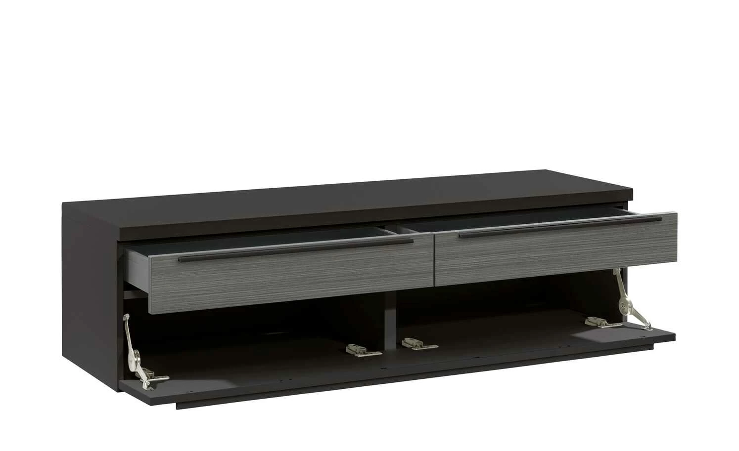 now! by hülsta Lowboard now! touch | Schwarz / Samteiche Grau (Nachbildung) 2 now! by hülsta Lowboard now! touch | Schwarz / Samteiche Grau (Nachbildung) – Bild 2