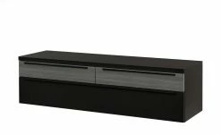 now! by hülsta Lowboard now! touch | Schwarz / Samteiche Grau (Nachbildung)