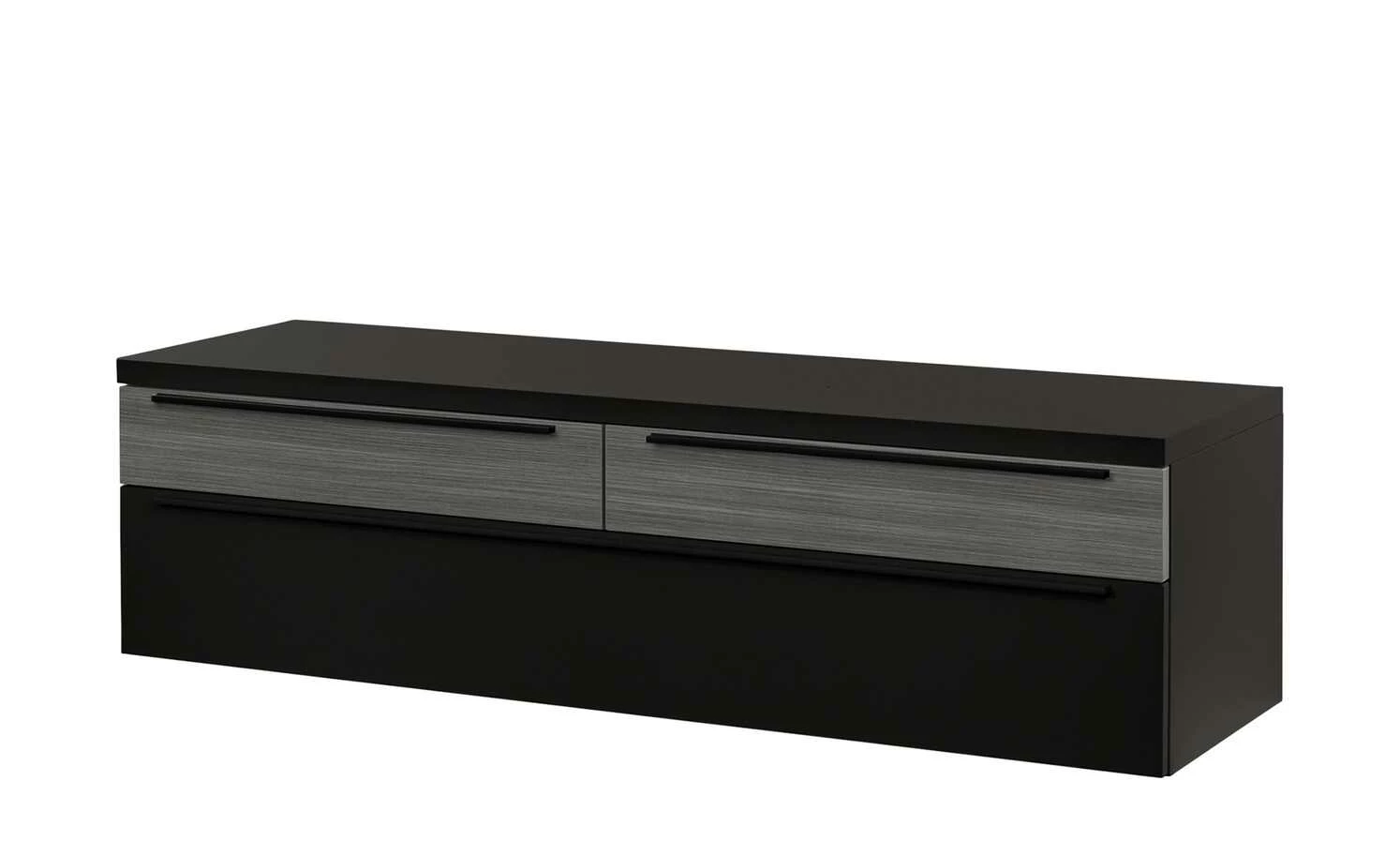 now! by hülsta Lowboard now! touch | Schwarz / Samteiche Grau (Nachbildung) 1 now! by hülsta Lowboard now! touch | Schwarz / Samteiche Grau (Nachbildung)