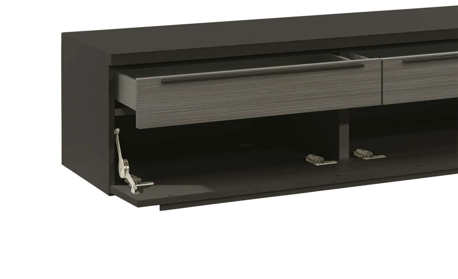 now! by hülsta Lowboard now! touch | Schwarz / Samteiche Grau (Nachbildung) 5 now! by hülsta Lowboard now! touch | Schwarz / Samteiche Grau (Nachbildung) – Bild 5