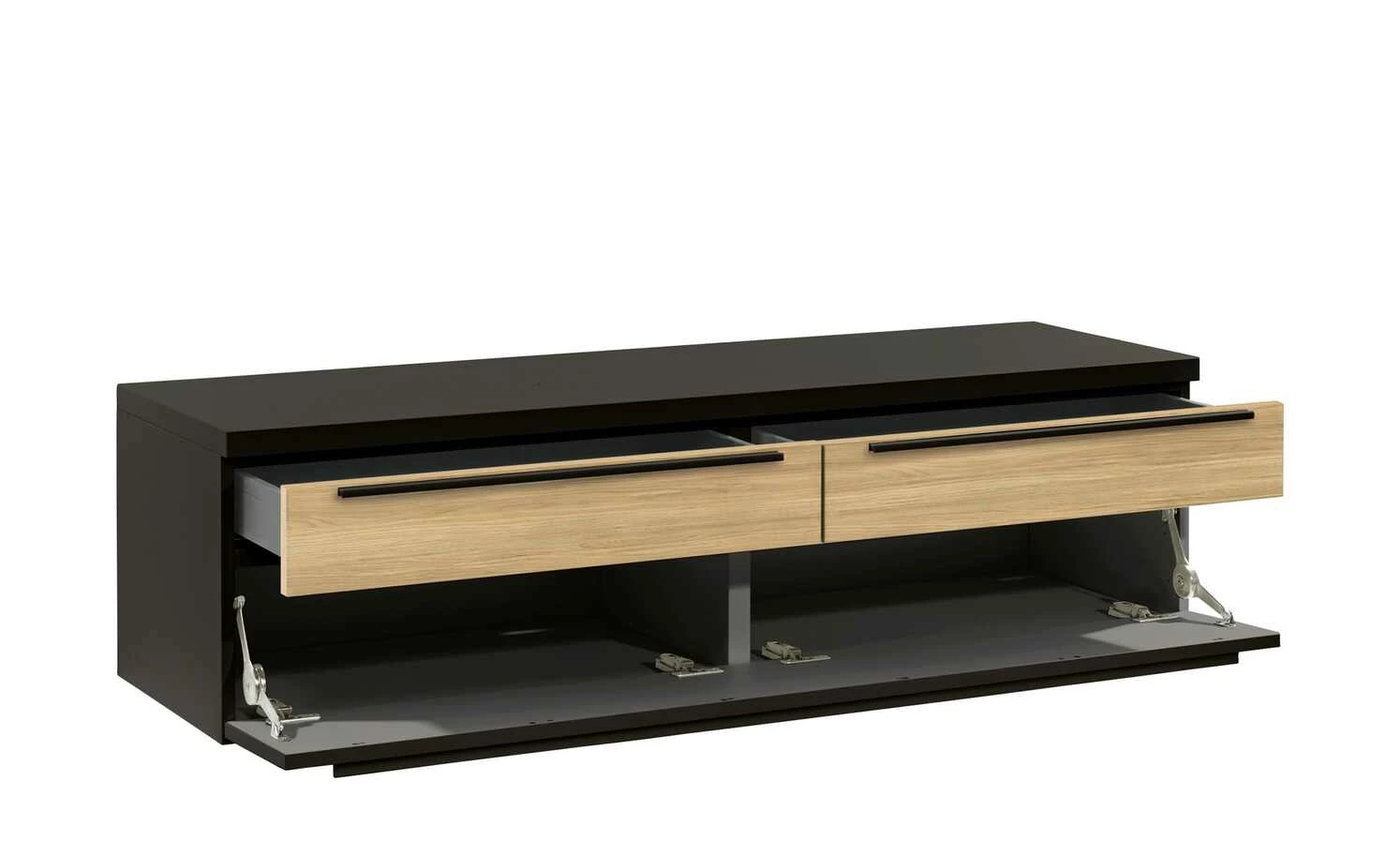 now! by hülsta Lowboard now! touch | Schwarz / Samteiche Natur (Nachbildung) 5 now! by hülsta Lowboard now! touch | Schwarz / Samteiche Natur (Nachbildung) – Bild 5