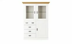 maison bleue Highboard Florian | Weiß / laugenfarben Türen mit Glaseinsatz -Kommode & Sideboards Verkäufe 11239820 10 202108130002