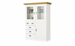 maison bleue Highboard Florian | Weiß / laugenfarben Türen mit Glaseinsatz -Kommode & Sideboards Verkäufe 11239820 2 202108130002