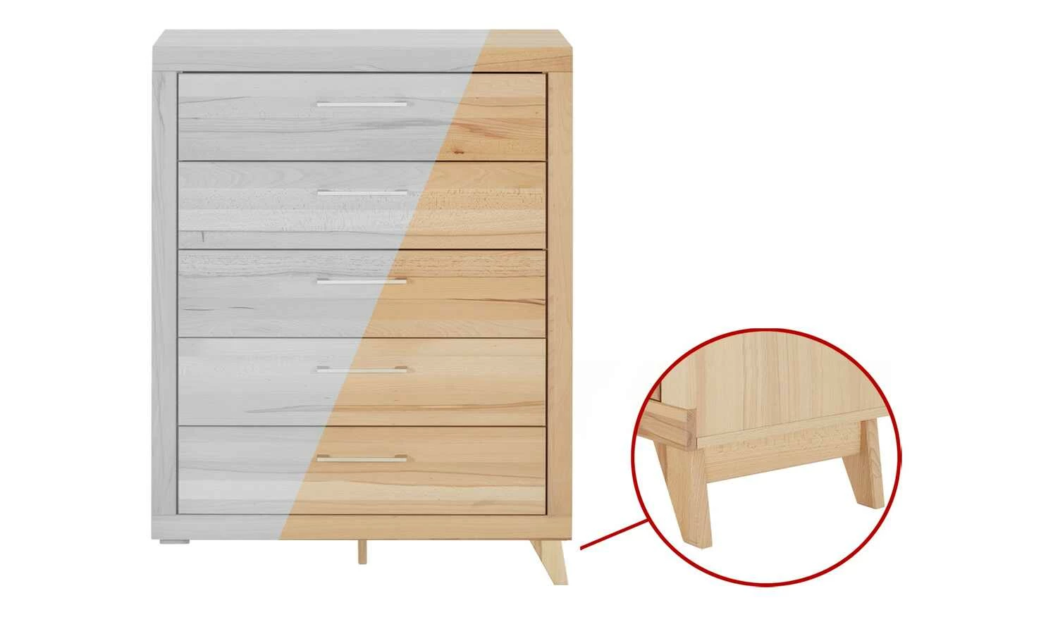 smart Kommode Oslo | Kernbuche (Nachbildung) / Kernbuche 1 smart Kommode Oslo | Kernbuche (Nachbildung) / Kernbuche