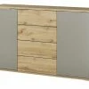 Kommode Rugby | Wildeiche (Nachbildung) / Basaltgrau