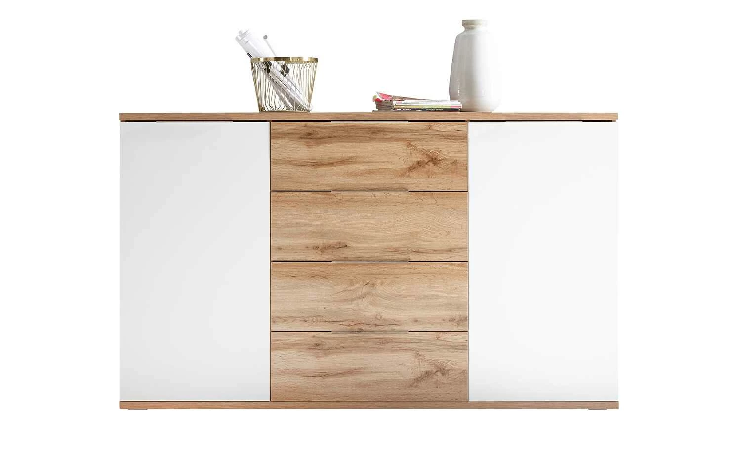 Kommode Rugby | Wildeiche (Nachbildung) / Weiß 4 Kommode Rugby | Wildeiche (Nachbildung) / Weiß – Bild 4