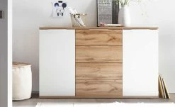 Kommode Rugby | Wildeiche (Nachbildung) / Weiß