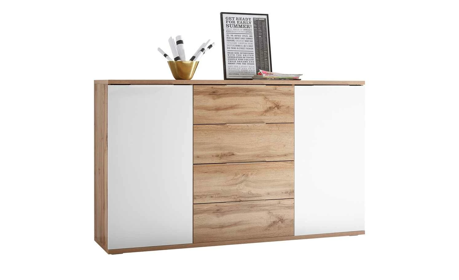 Kommode Rugby | Wildeiche (Nachbildung) / Weiß 5 Kommode Rugby | Wildeiche (Nachbildung) / Weiß – Bild 5