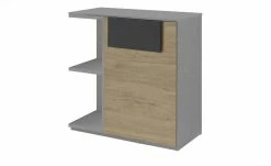 Kommode Holly | Mittelgrau / Hickory (Nachbildung) / Anthrazit rechts