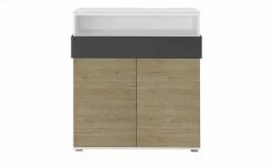 Highboard 2-türig Holly | Weiß / Hickory (Nachbildung) / Anthrazit 9 Highboard 2-türig Holly | Weiß / Hickory (Nachbildung) / Anthrazit -Kommode & Sideboards Verkäufe 12114062 4 202003062237