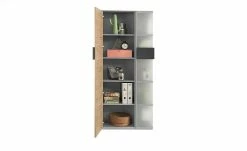 Vitrine Holly | Mittelgrau / Hickory (Nachbildung) / Anthrazit links -Kommode & Sideboards Verkäufe 12114078 2 202003242242