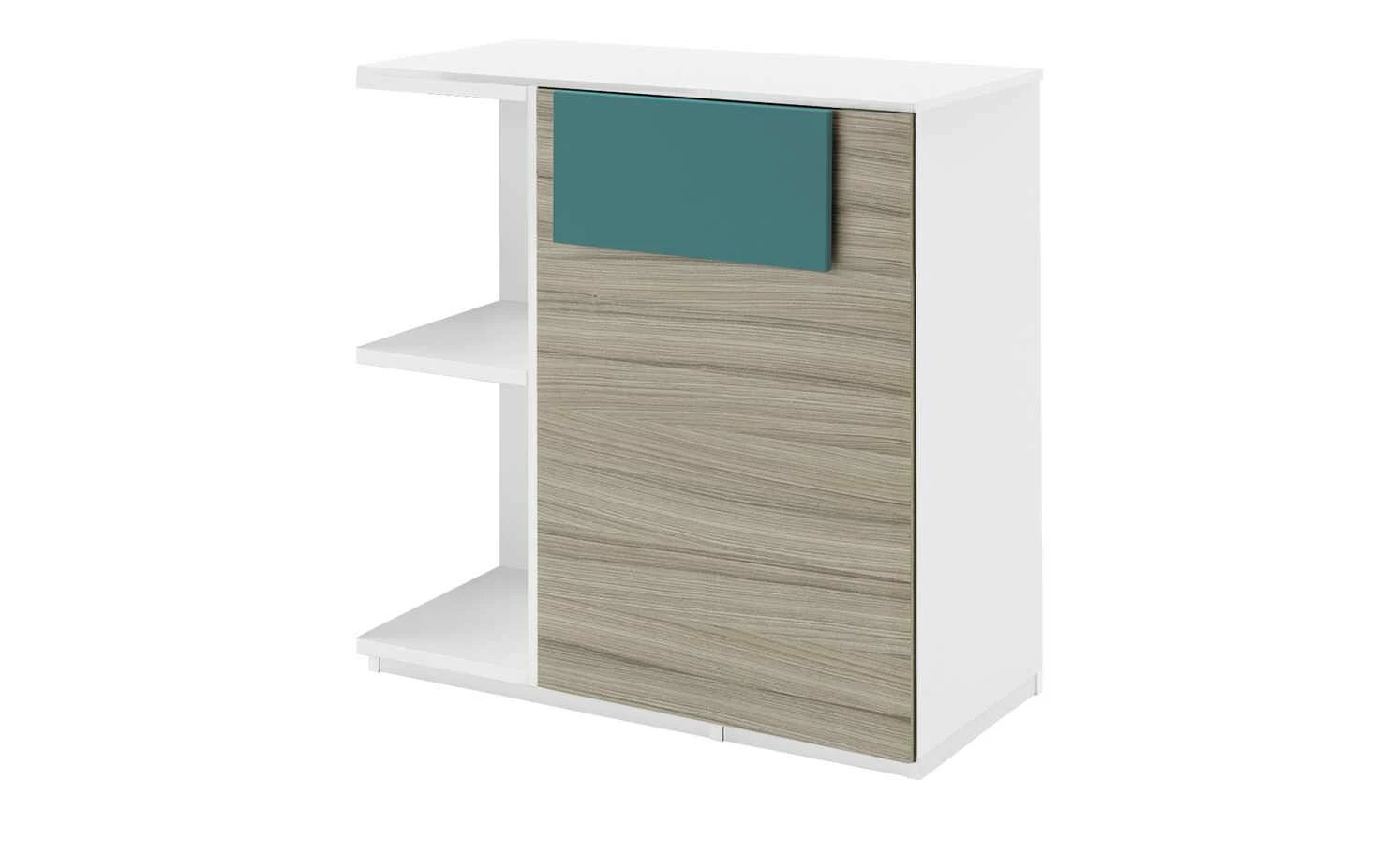 Kommode Holly | Weiß / Driftwood (Nachbildung) / Petrol rechts 1 Kommode Holly | Weiß / Driftwood (Nachbildung) / Petrol rechts