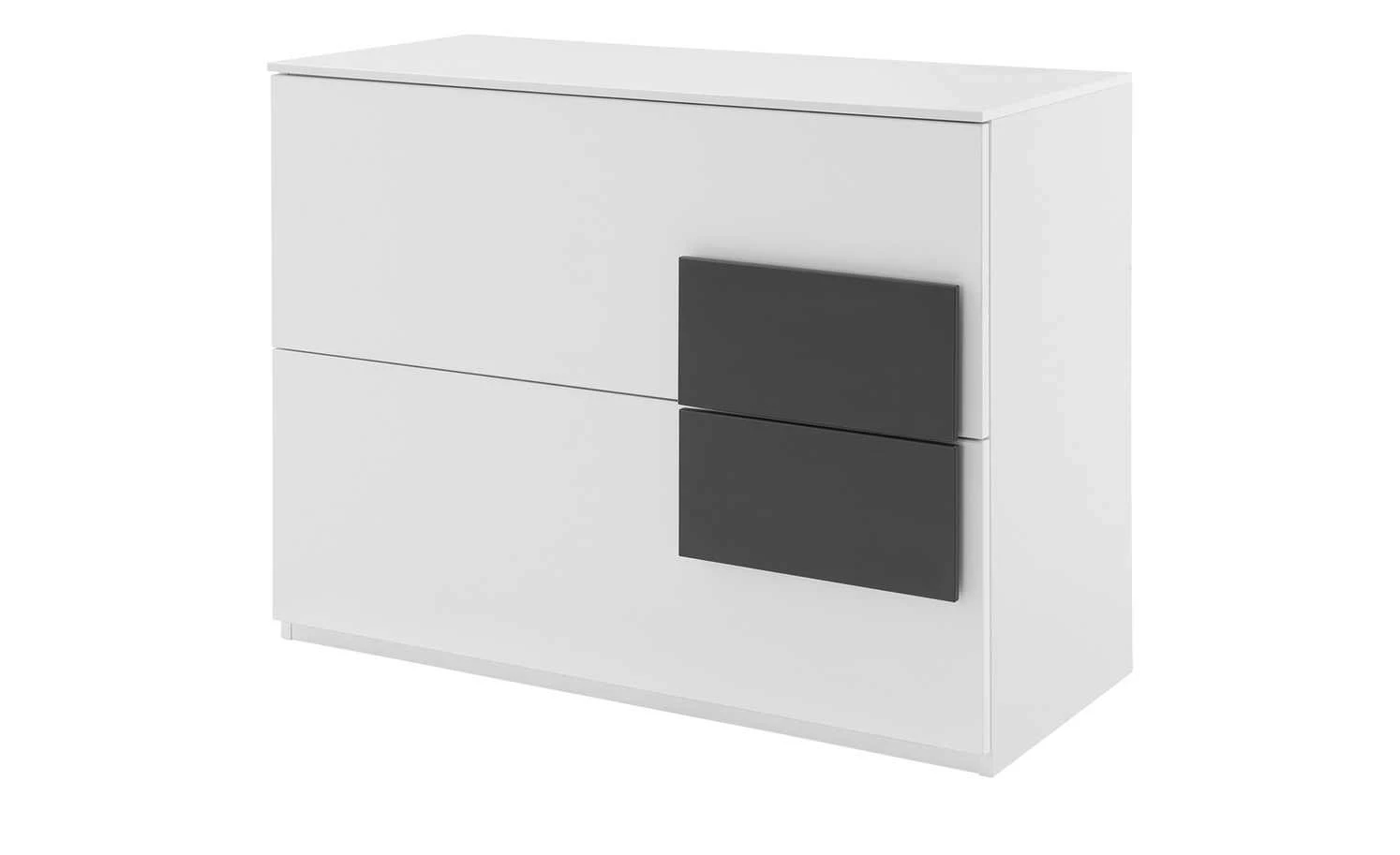 Kommode Holly | Weiß / Anthrazit 1 Kommode Holly | Weiß / Anthrazit
