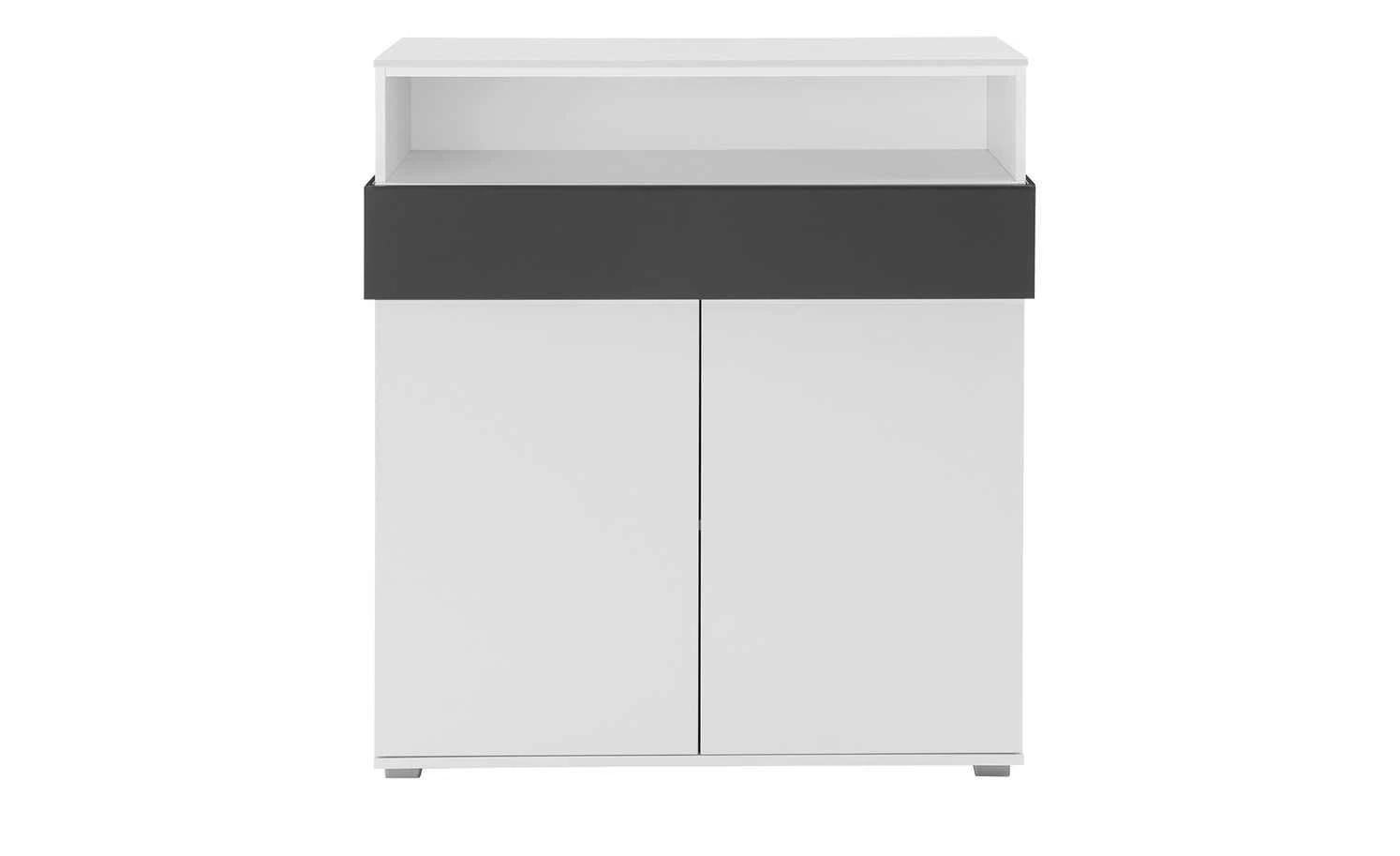 Highboard 2-türig Holly | Weiß / Anthrazit 2 Highboard 2-türig Holly | Weiß / Anthrazit – Bild 2