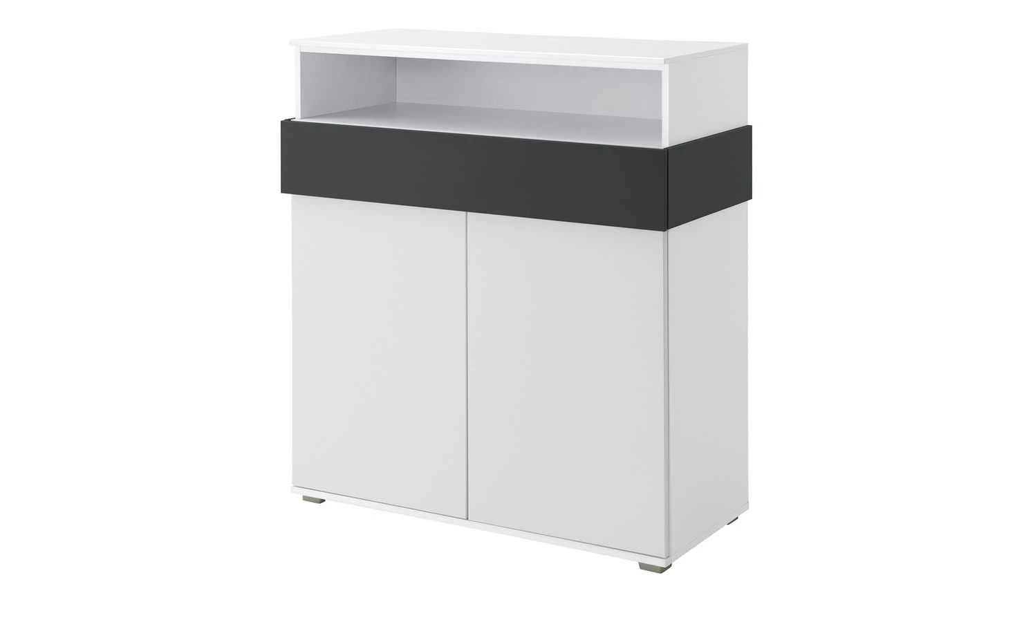 Highboard 2-türig Holly | Weiß / Anthrazit 1 Highboard 2-türig Holly | Weiß / Anthrazit