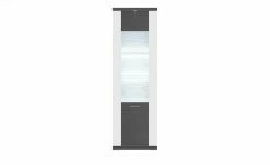 uno Vitrine Titan | Weiß / Graphit (Nachbildung) links Spot- und Glaskantenbeleuchtung -Kommode & Sideboards Verkäufe 12200179 3 202106092233