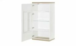 uno Hängevitrine Titan | Weiß / Eiche sägerau (Nachbildung) links Spotbeleuchtung -Kommode & Sideboards Verkäufe 12200199 4 201811271502