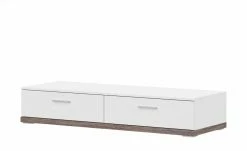 uno Lowboard Titan | Weiß / Eiche Trüffel (Nachbildung) 141|cm