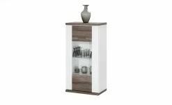 uno Vitrine Titan | Weiß / Eiche Trüffel (Nachbildung) links Spotbeleuchtung -Kommode & Sideboards Verkäufe 12200278 10 201811271502