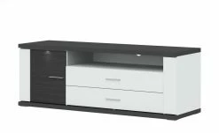 uno TV-Lowboard Titan | Weiß / Graphit (Nachbildung)