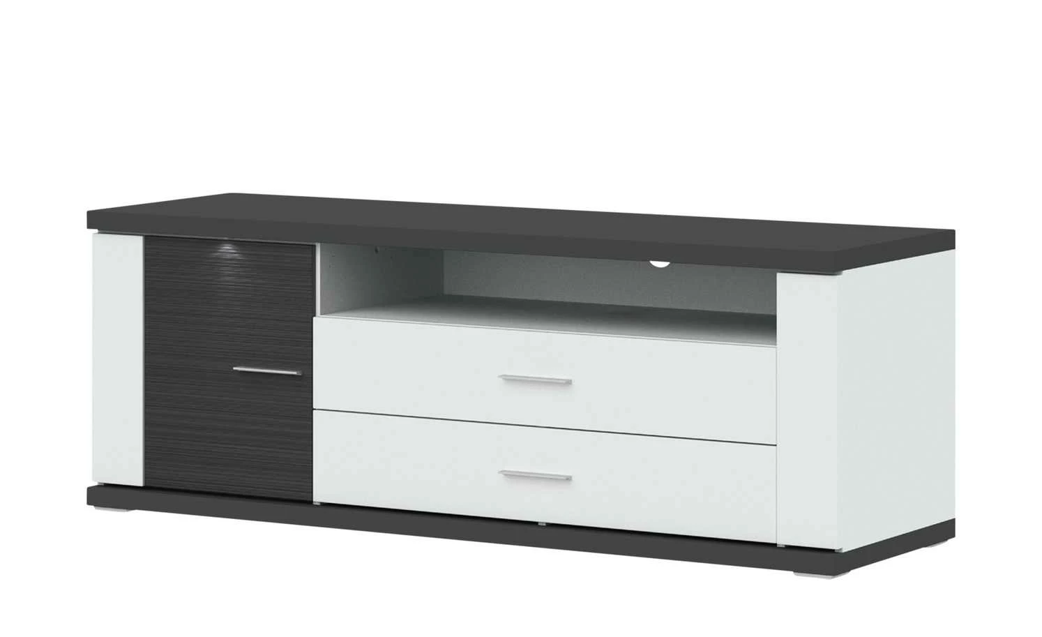 uno TV-Lowboard Titan | Weiß / Graphit (Nachbildung) 1 uno TV-Lowboard Titan | Weiß / Graphit (Nachbildung)