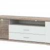 uno TV-Lowboard Titan | Weiß / Eiche sägerau (Nachbildung)