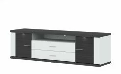 uno Lowboard Titan | Weiß / Graphit (Nachbildung) 207|cm