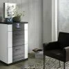 uno Kommode Titan | Weiß / Graphit (Nachbildung)