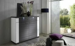 uno Kommode Titan | Weiß / Graphit