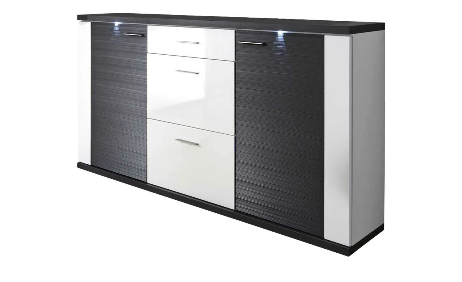 uno Sideboard Titan | Weiß / Graphit (Nachbildung) 2 uno Sideboard Titan | Weiß / Graphit (Nachbildung) – Bild 2