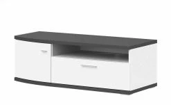 uno Lowboard Gabbro | Weiß / Graphit (Nachbildung) links