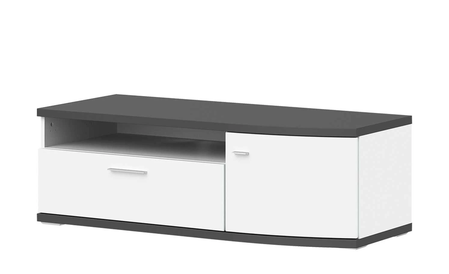 uno Lowboard Gabbro | Weiß / Graphit (Nachbildung) rechts 1 uno Lowboard Gabbro | Weiß / Graphit (Nachbildung) rechts